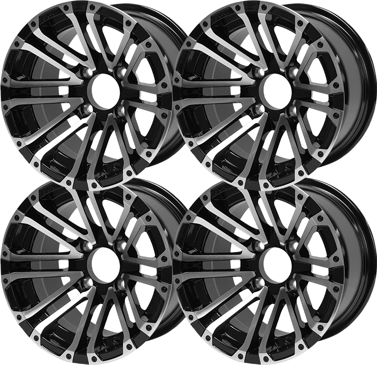 14″ Lancer Machined & Black Wheel – Aluminum Alloy