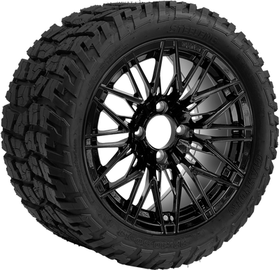 14″ Hornet Black Wheel – Aluminum Alloy / STEELENG BEAST 22″x10.5″-14″ GATOR All Terrain DOT Approved