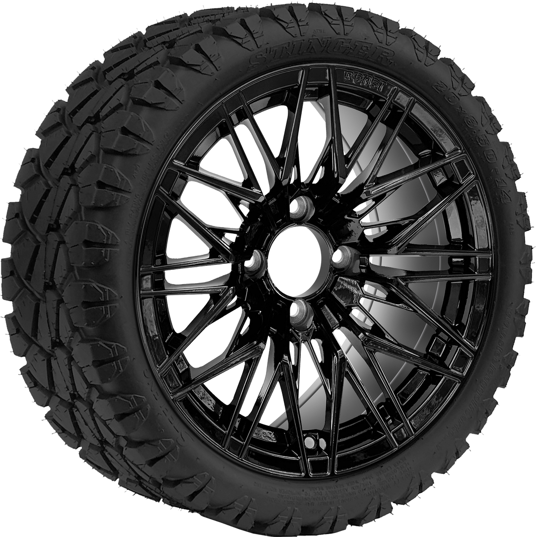 14″ Hornet Black Wheel – Aluminum Alloy / STEELENG BEAST WHEELS