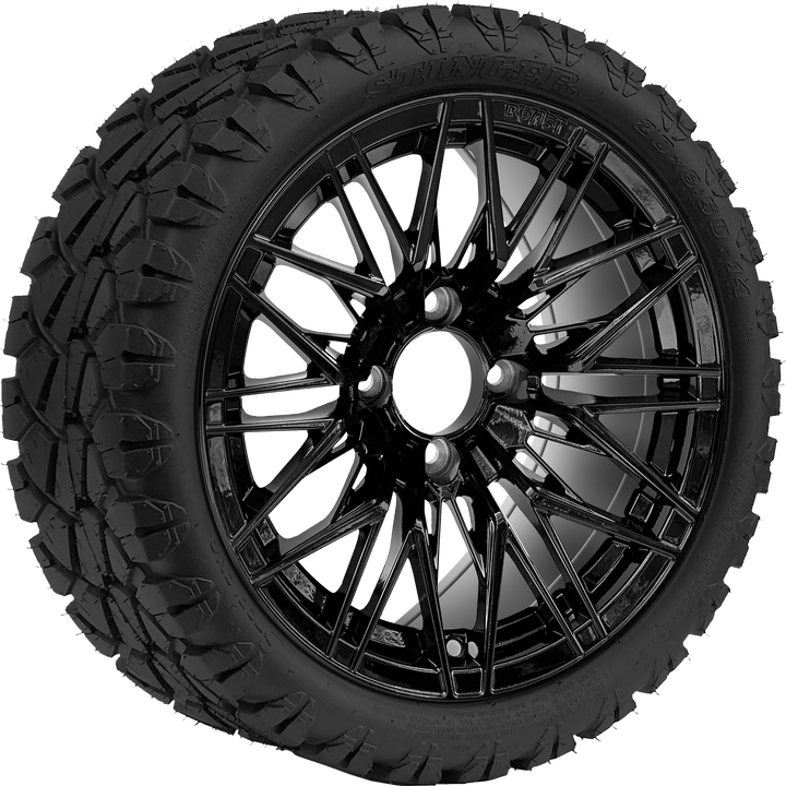 14″ Hornet Black Wheel – Aluminum Alloy / STEELENG BEAST WHEELS