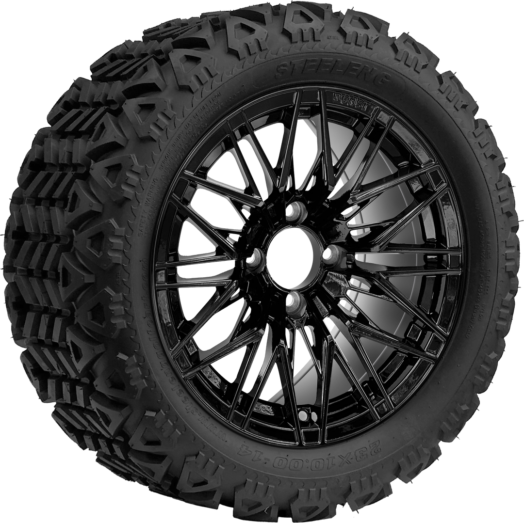 14″ Hornet Black Wheel – Aluminum Alloy / STEELENG BEAST WHEELS