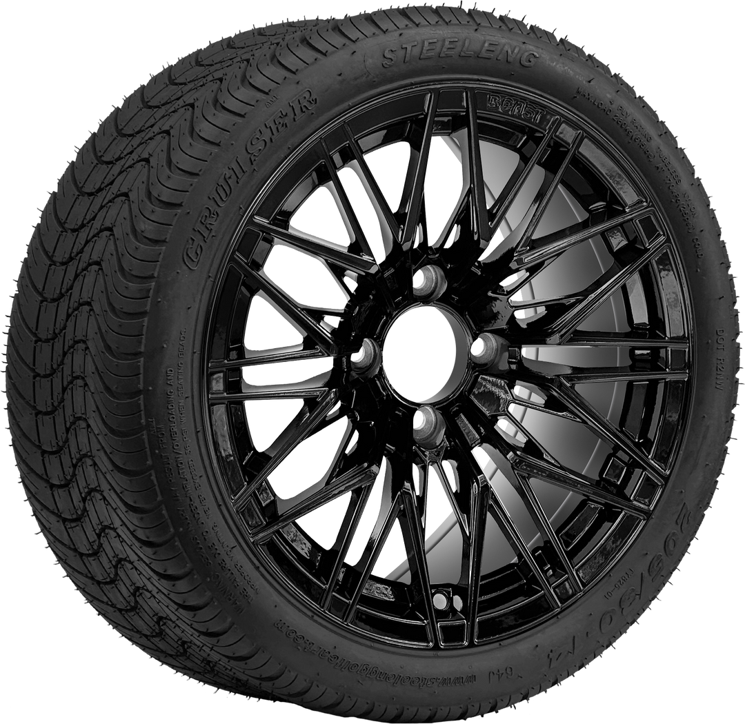 14″ Hornet Black Wheel – Aluminum Alloy / STEELENG BEAST WHEELS