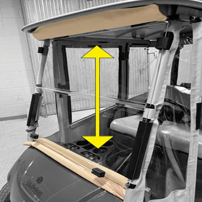 Evolution 2 Passenger Hinged Door Golf Cart Enclosure By Doorworks Fits Classic 2 Pro & Plus and Turfman 200 Models