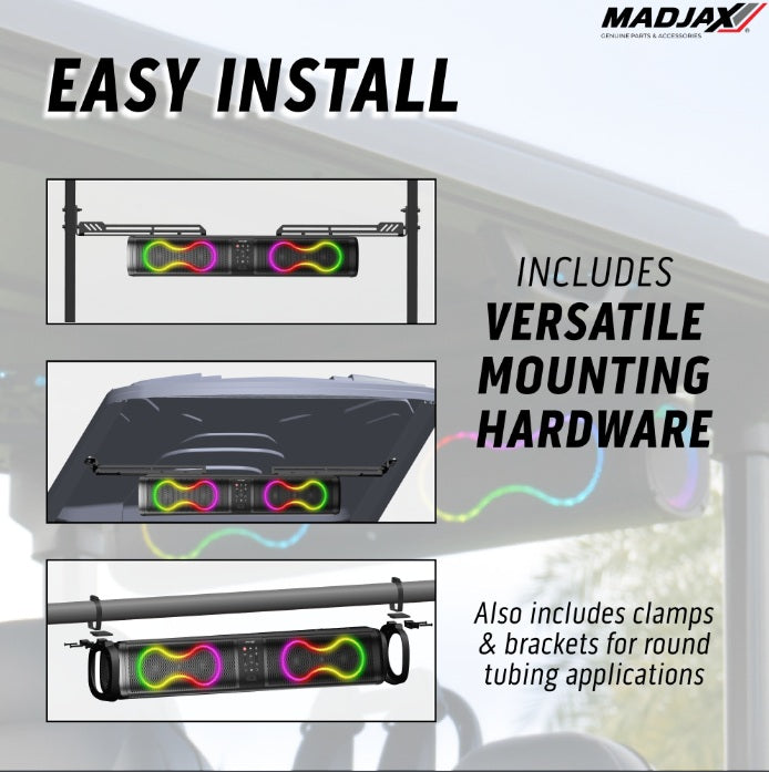 MadJax® 26 Inch Decibel Soundbar 500 Watts with RGB LEDS