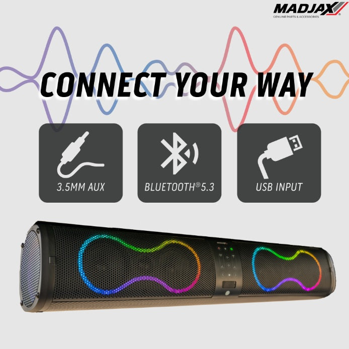 MadJax® 26 Inch Decibel Soundbar 500 Watts with RGB LEDS