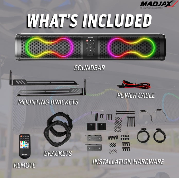 MadJax® 26 Inch Decibel Soundbar 500 Watts with RGB LEDS