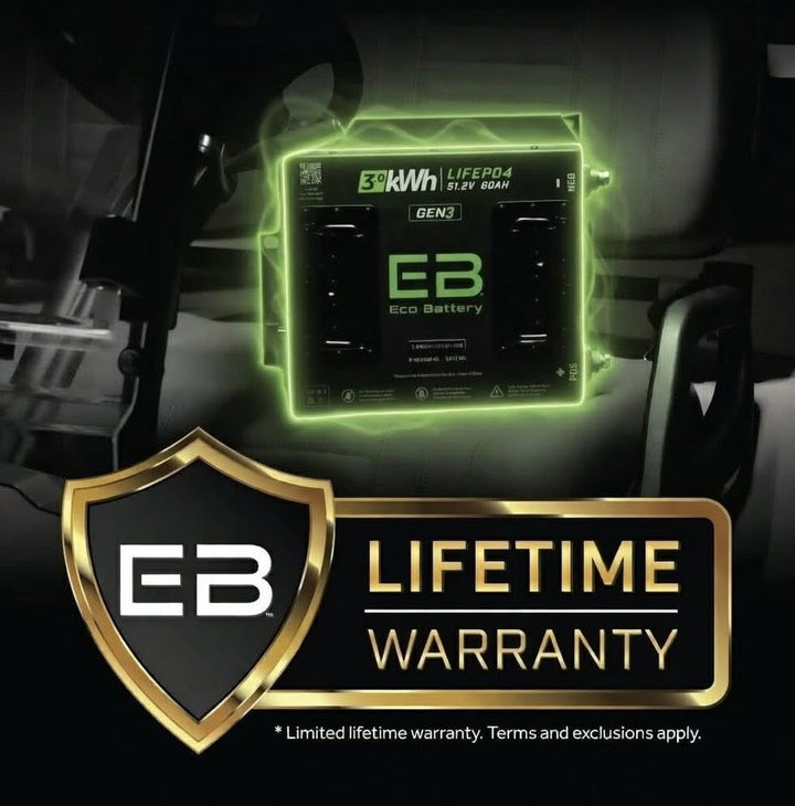 Eco Battery LIFEPO4 Lithium 48v 105ah Golf Cart Battery Bundle