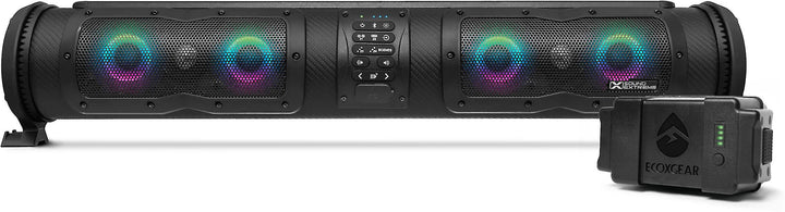 Ecoxgear 28" SoundExtreme SEB28 Amplified Powersports Bluetooth 8 Speaker Soundbar with LED Lighting &amp; 500 Watts of Peak Power