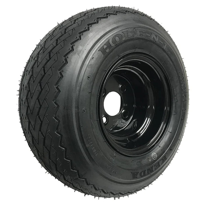 KENDA 18"x8.5"-8" GOLF CART WHEEL &amp; TIRE COMBO BLACK RIMS ( Comes mounted on the Rim )