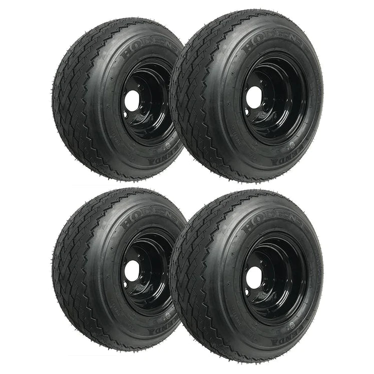 KENDA 18"x8.5"-8" GOLF CART WHEEL &amp; TIRE COMBO BLACK RIMS ( Comes mounted on the Rim )