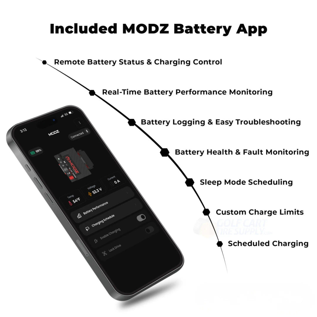MODZ 48V Lithium Golf Cart Battery 105AH Nano Kit (Fits ALL Carts)