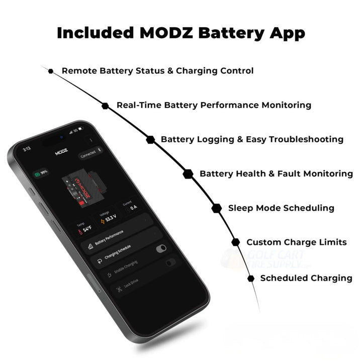 MODZ 48V Lithium Golf Cart Battery 105AH Nano Kit (Fits ALL Carts)
