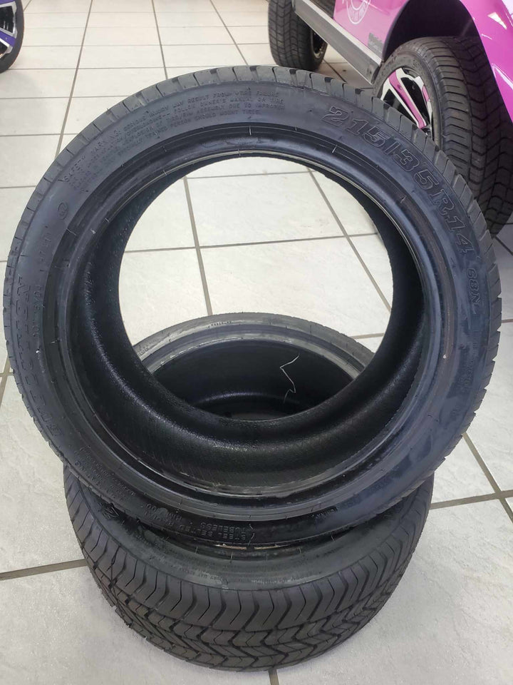 EVOLUTION GOLF CART 215/35R14 DOT LOW PROFILE TIRE (4-PLY)
