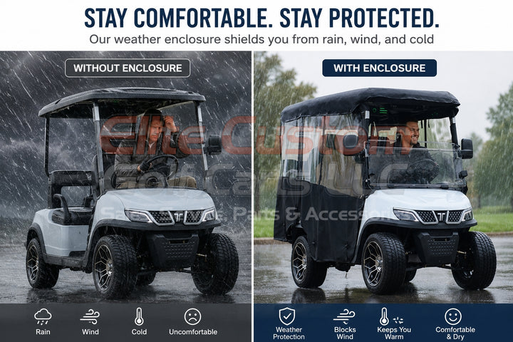 Tara Brand Golf Cart Enclosure For 4 Passenger Tara EV Golf Carts