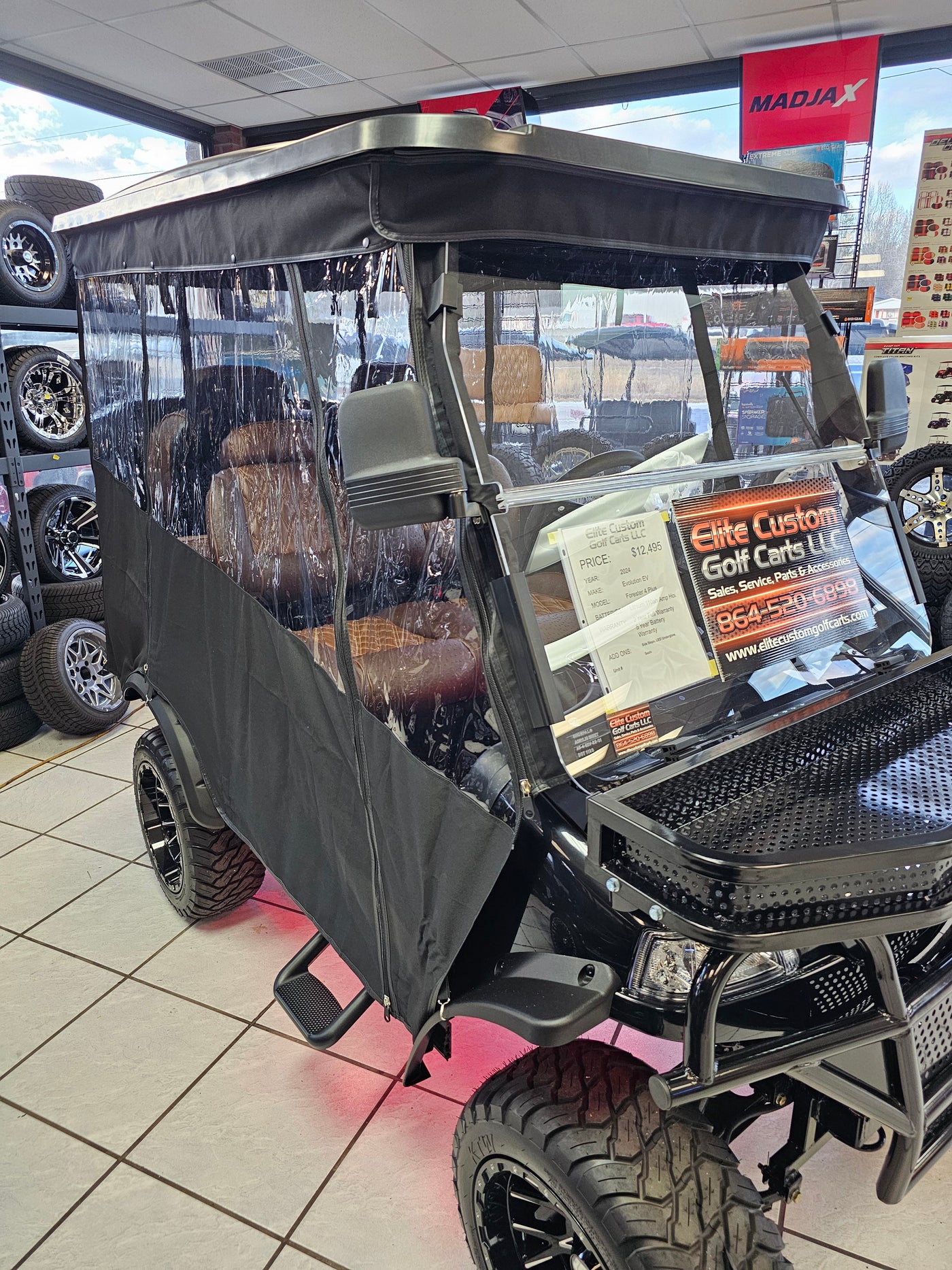 Evolution 4 Passenger Track Style Golf Cart Enclosure By Evolution Fits Classic 4 Pro & Plus , Forester 4 Plus Models