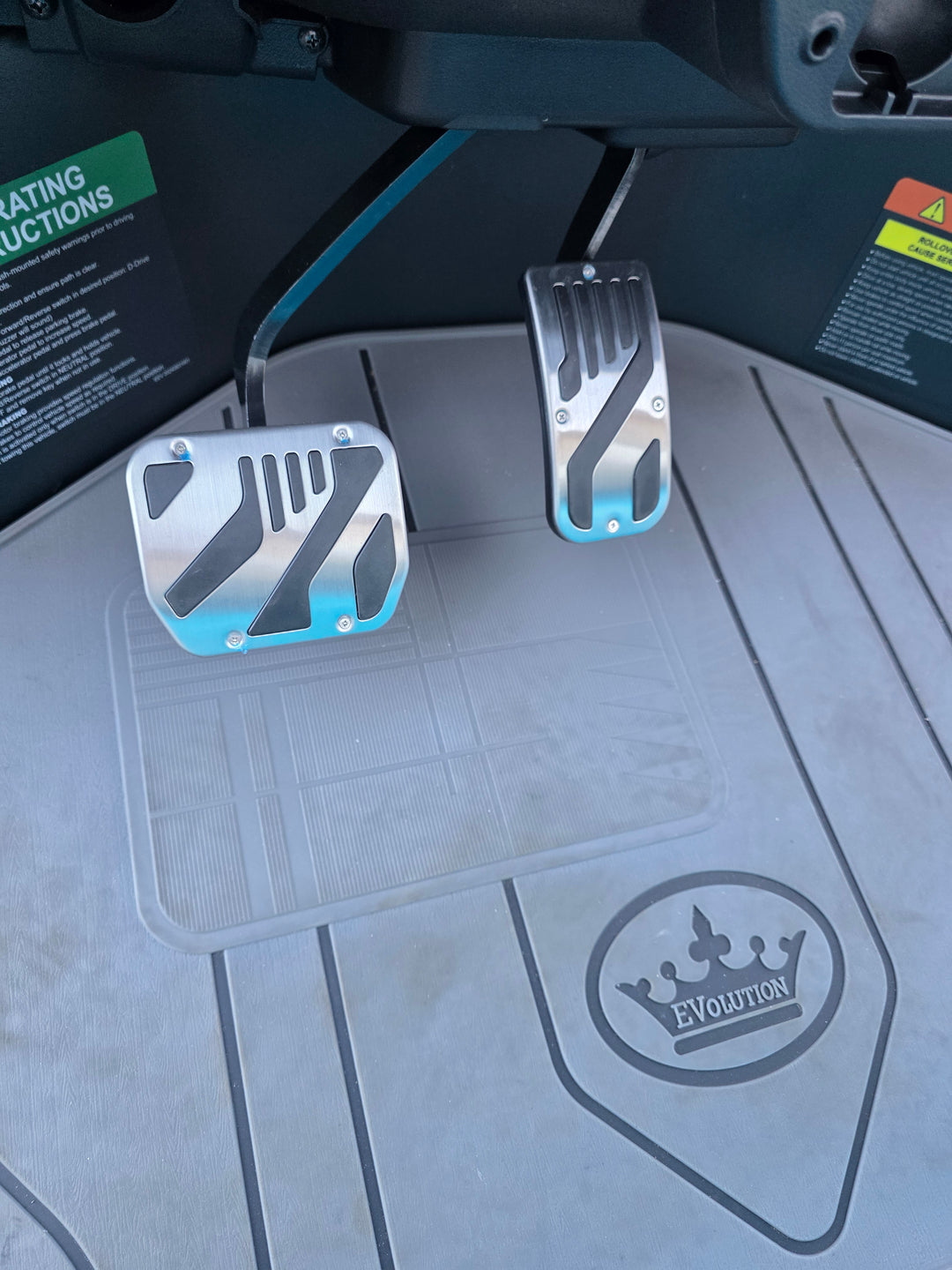 Evolution D5 and D6 DMAX Golf Cart Gas and Brake Pedal Covers