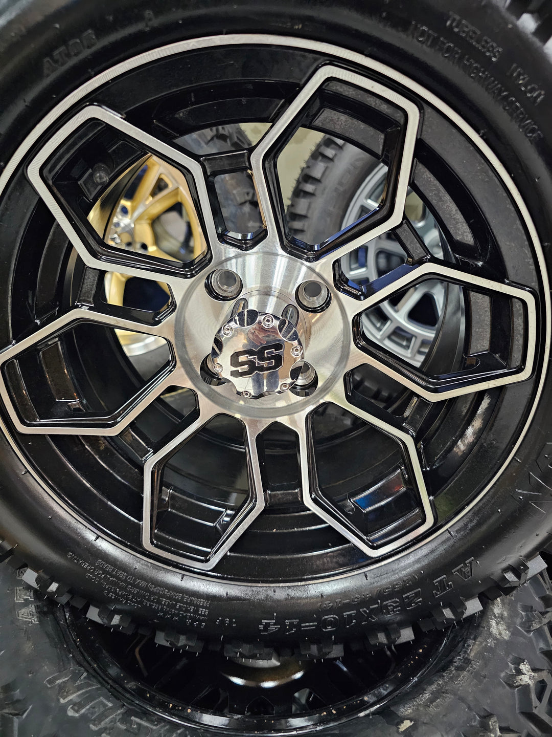 Evolution Golf Cart Chrome SS Plastic Center Caps Fits All Evolution Golf Cart Wheels