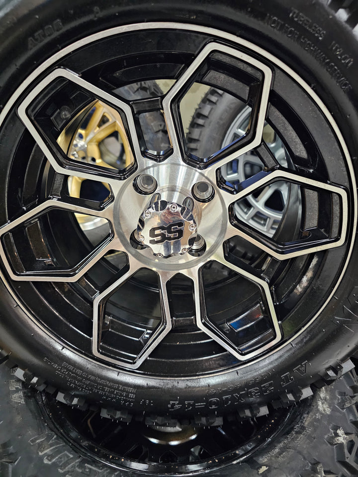 Evolution Golf Cart Chrome SS Plastic Center Caps Fits All Evolution Golf Cart Wheels