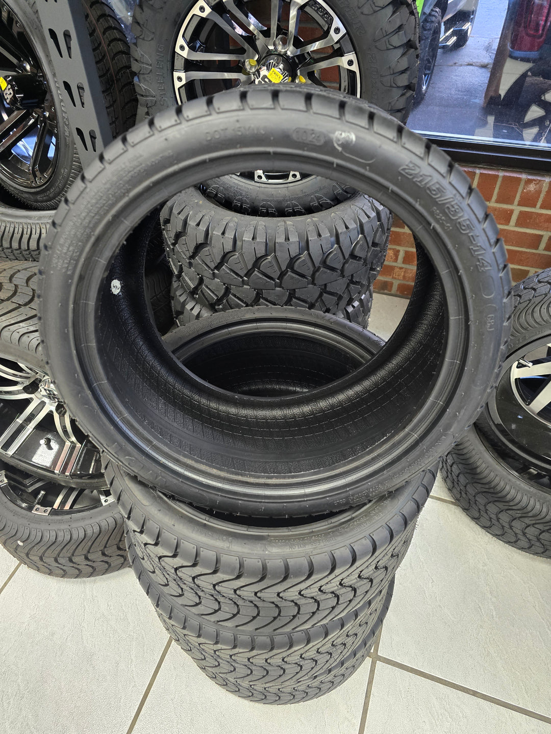 WANDA 215/35-14 DOT LOW PROFILE TIRE (4-PLY) FITS EVOLUTION GOLF CARTS