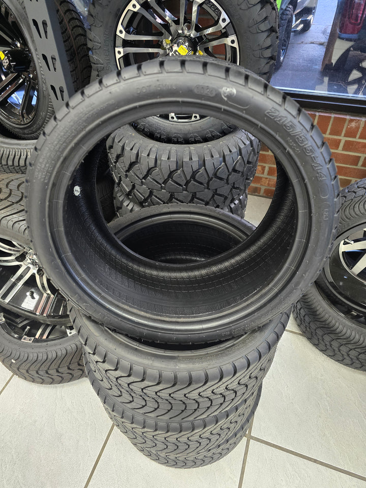WANDA 215/35-14 DOT LOW PROFILE TIRE (4-PLY) FITS EVOLUTION GOLF CARTS