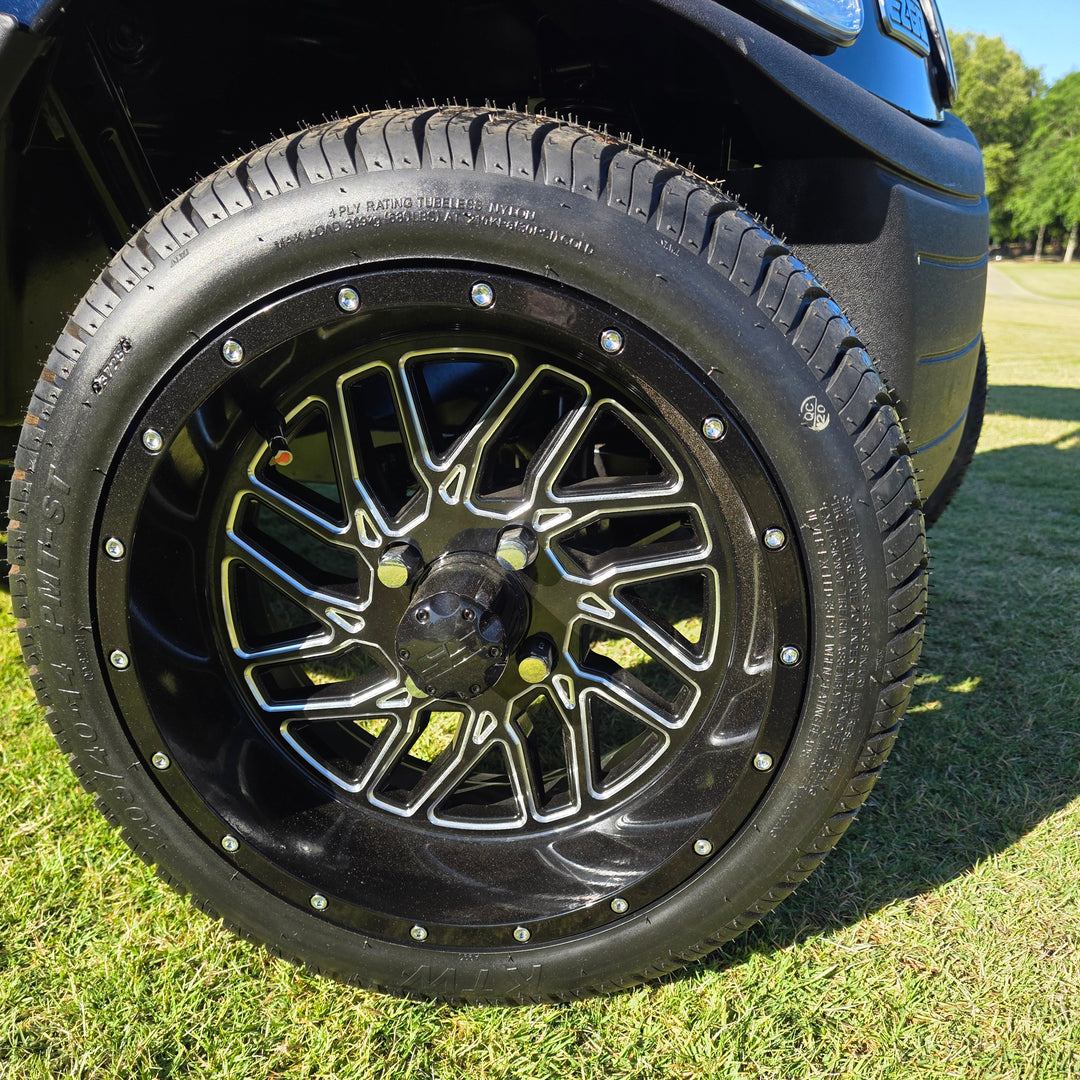 Villain Black and Milled 14" Inch Wheel on 205/40 Paramount Tire (SET OF 4)