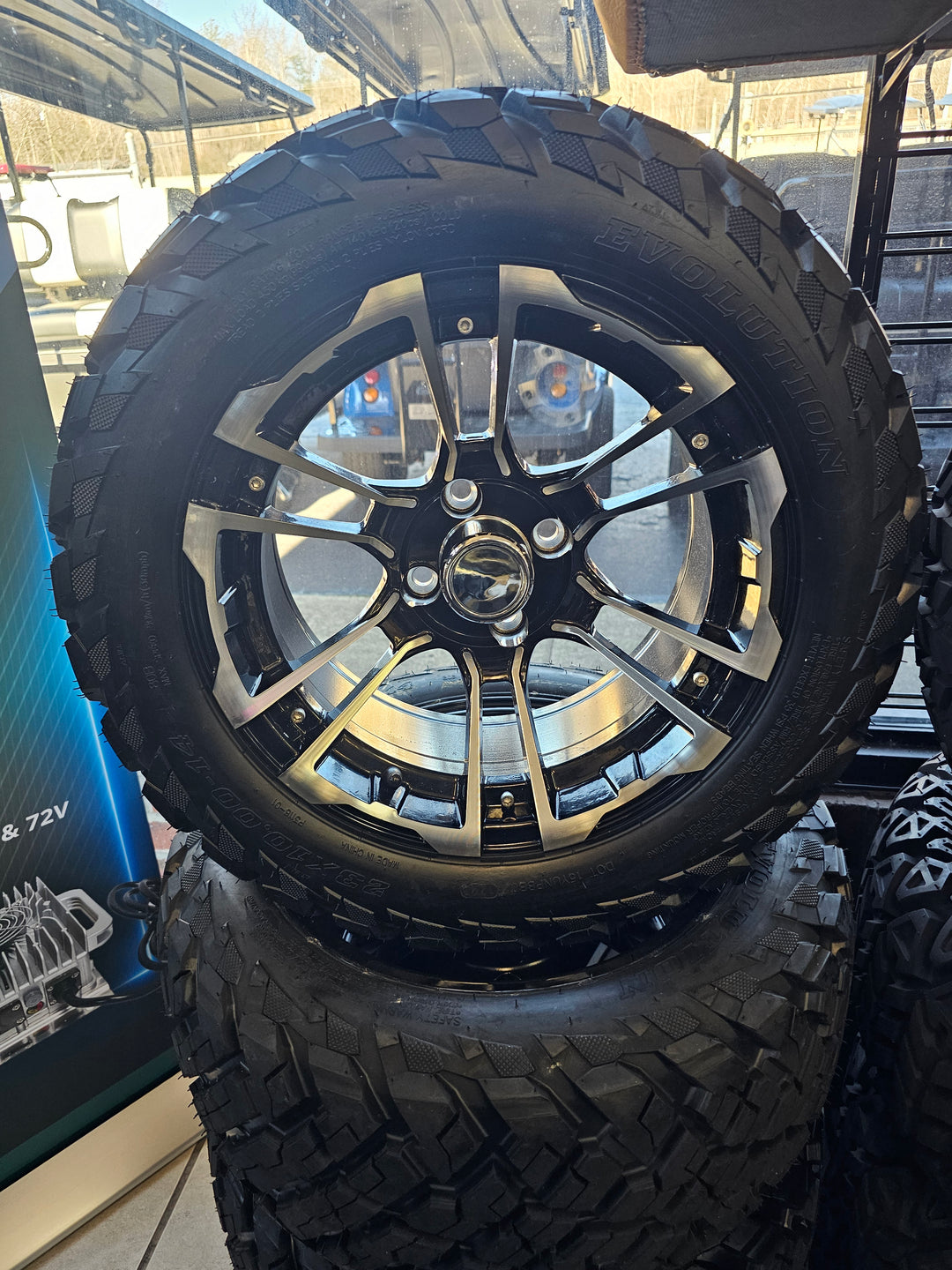 EVOLUTION FORESTER GOLF CART WHEEL ON 23x10-14 DOT TIRE (4-PLY) (2024 Style Tires)