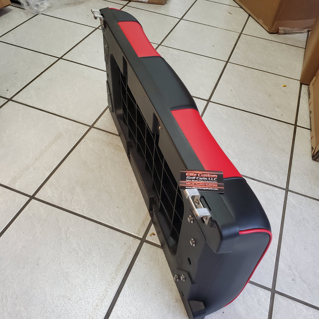 Evolution Golf Cart Black and Red Front Seat Bottom Cushion