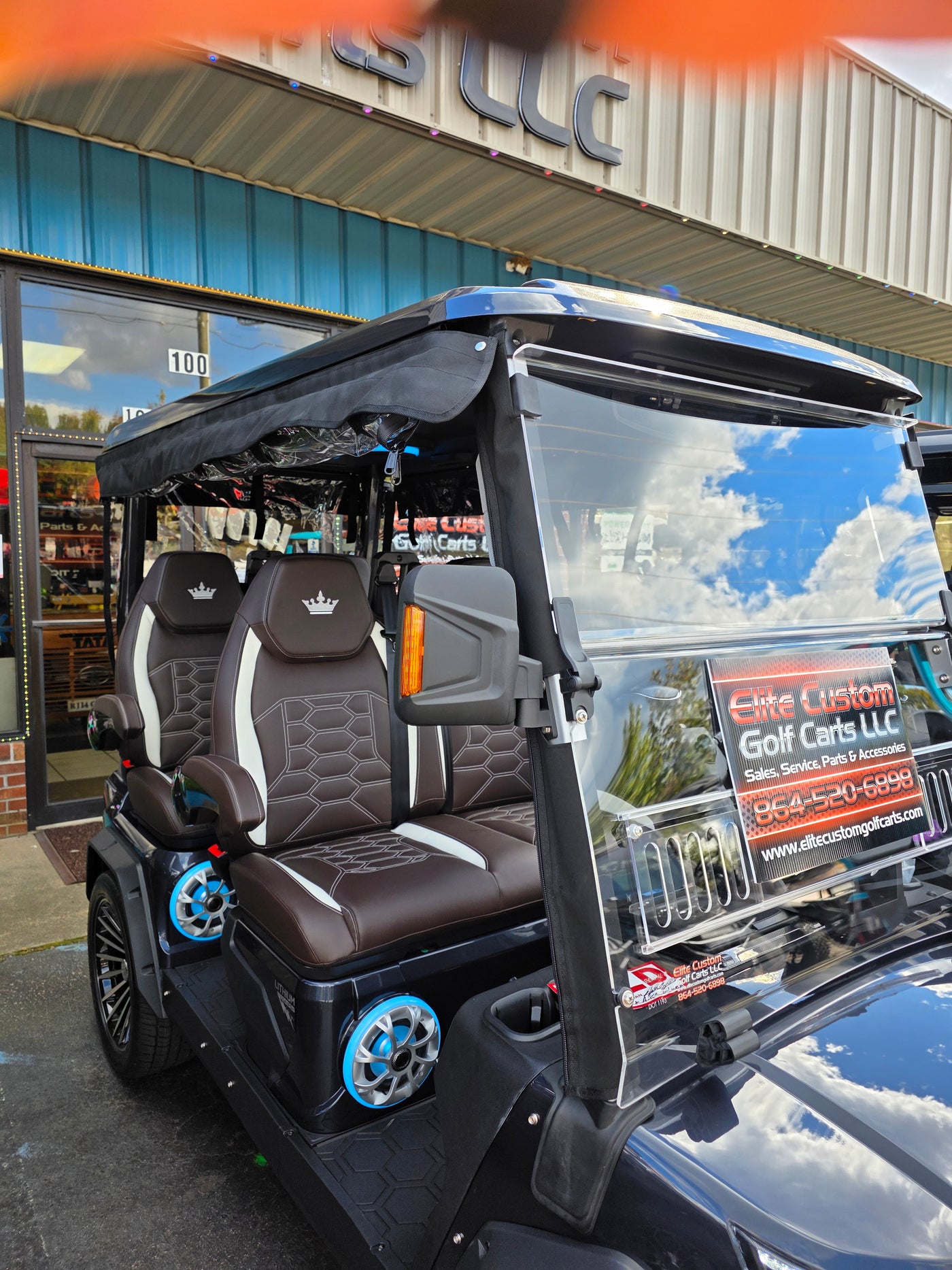 Evolution D6 DMAX GT4 and XT4 4 Passenger DoorWorks Track Style Golf Cart Enclosure