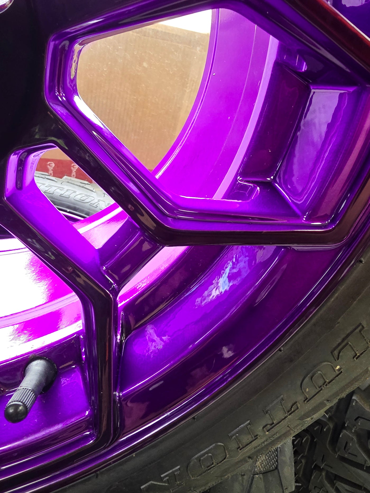 Custom Purple Golf Cart All Terrain Wheels(Set of 4)
