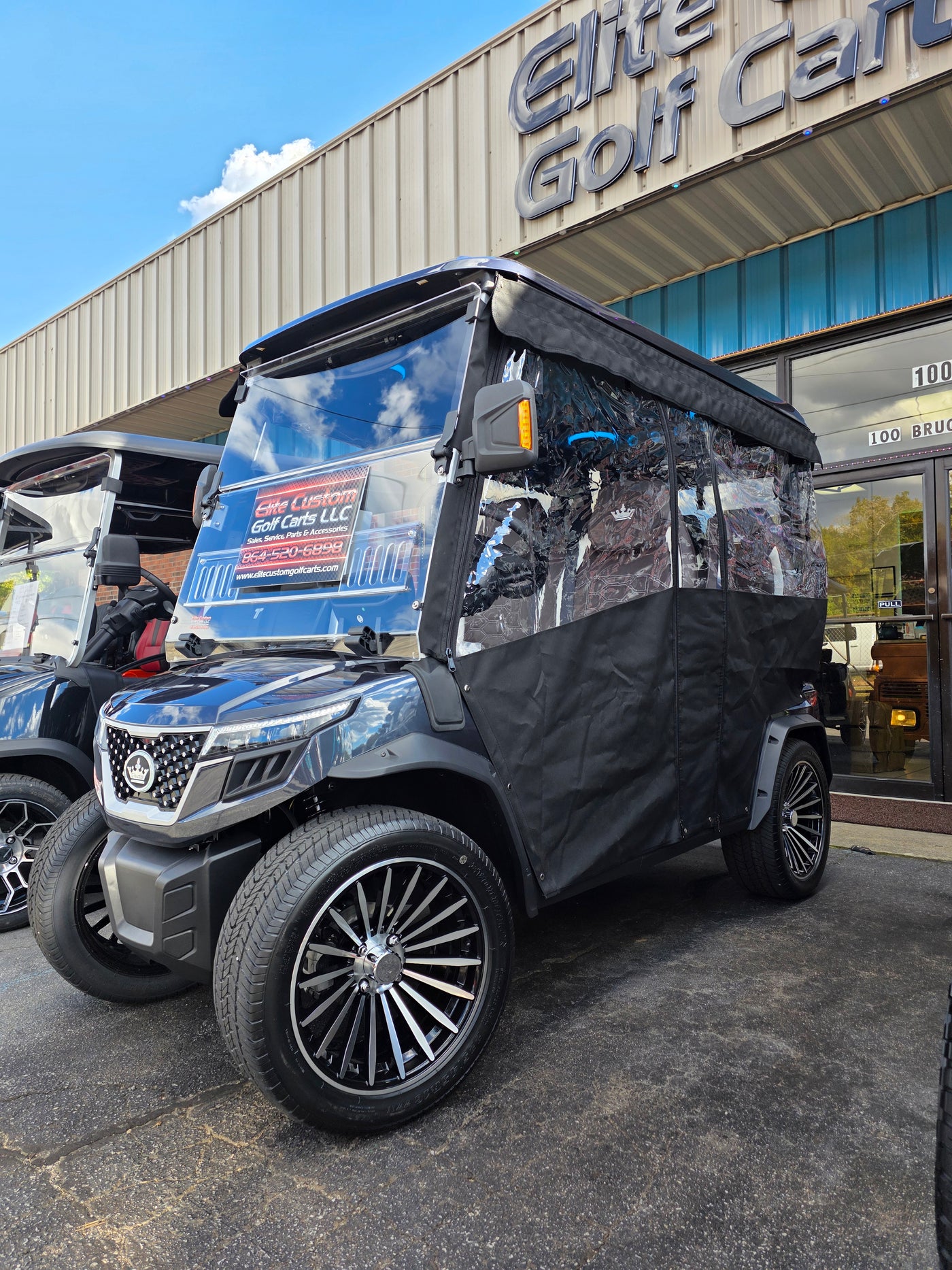 Evolution D6 DMAX GT4 and XT4 4 Passenger DoorWorks Track Style Golf Cart Enclosure