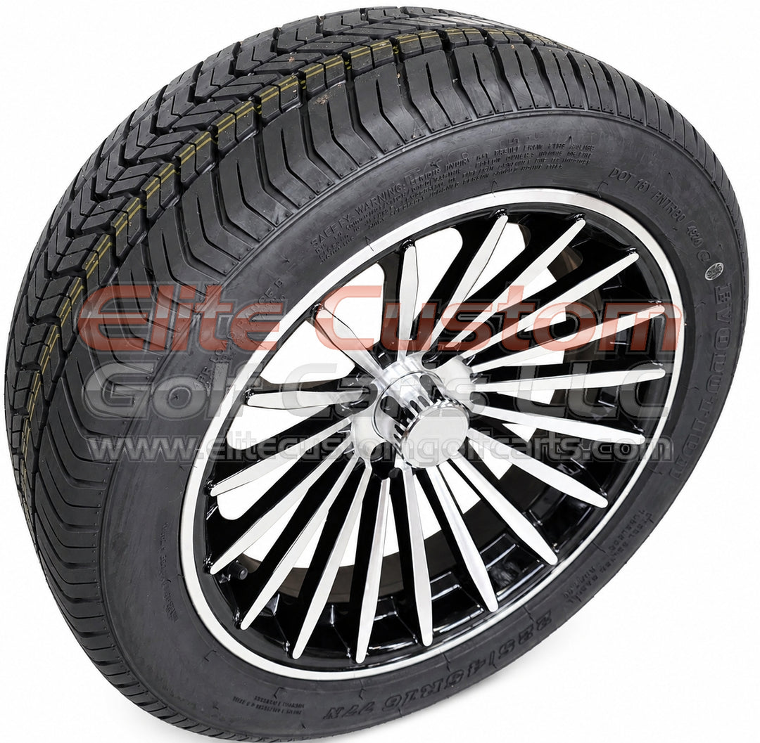 EVOLUTION D6 DMAX GOLF CART WHEEL TIRE COMBO 225/45R16 DOT RADIAL TIRE (4-PLY) FITS GT4 and GT6 MODELS