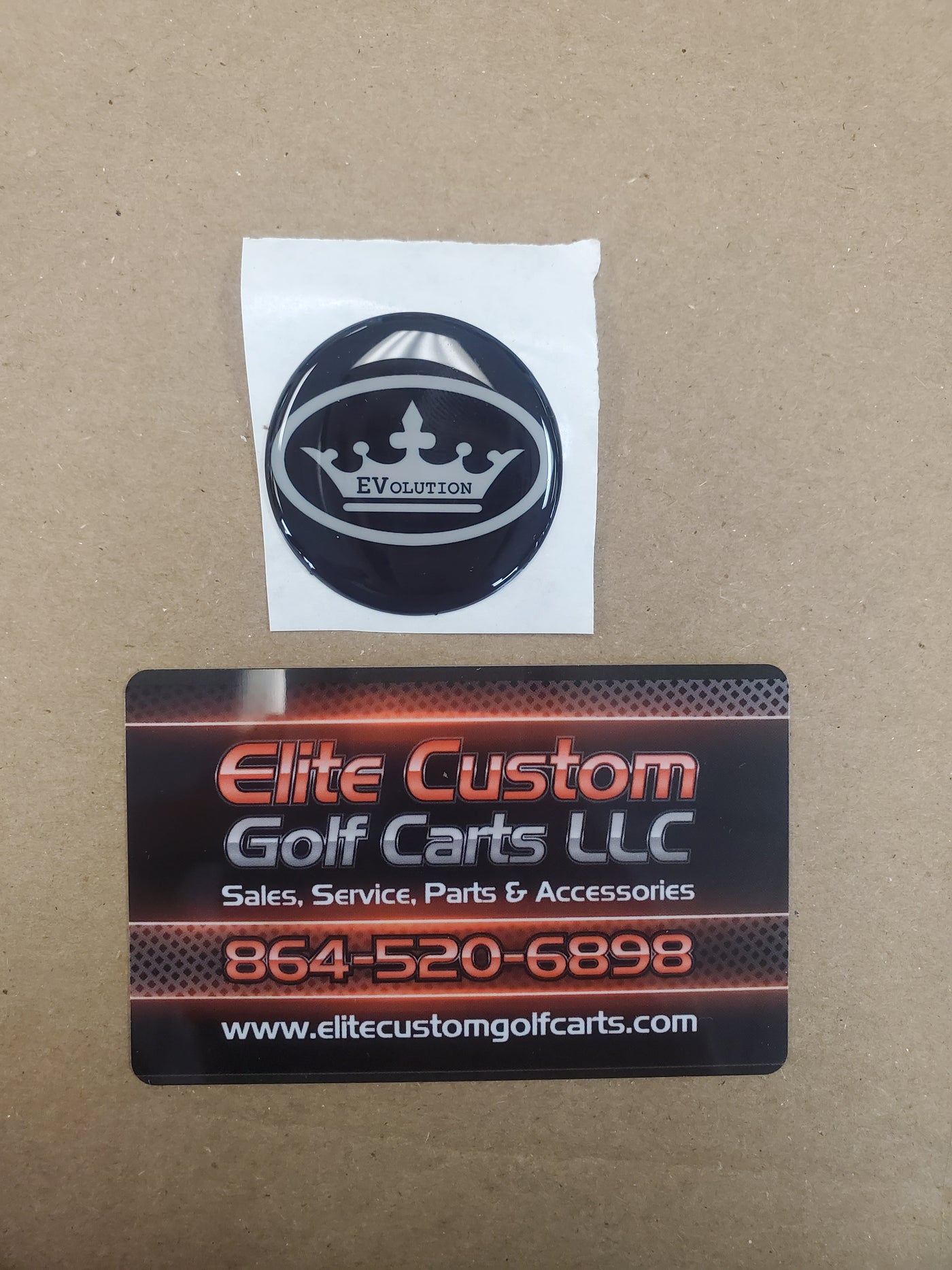 Evolution Golf Cart Steering Wheel Center Decal / Sticker