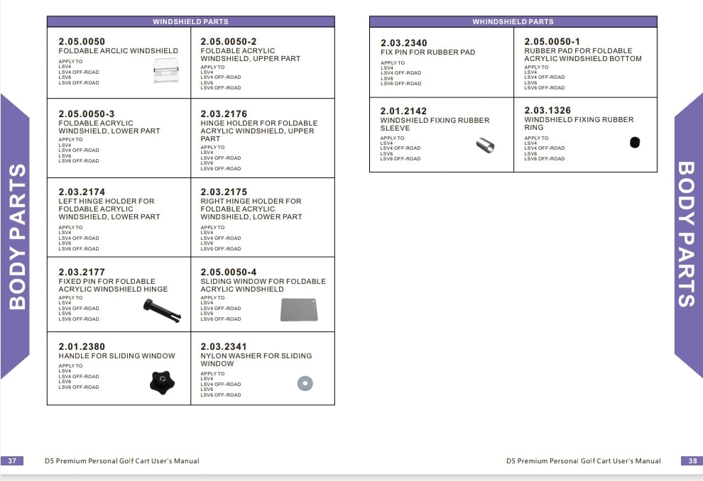 EVOLUTION GOLF CART DIGITAL PARTS CATALOG FOR D5 RANGER & MAVERICK (DI