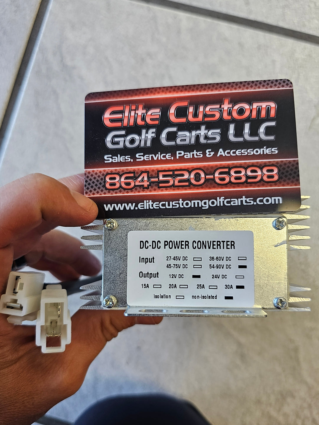 Evolution Golf Cart Upgraded 30 Amp 48V to 12V DC Converter