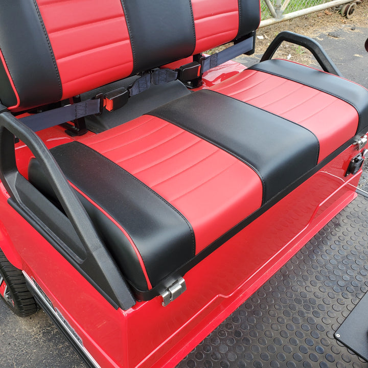 Evolution Golf Cart Black and Red Front Seat Bottom Cushion