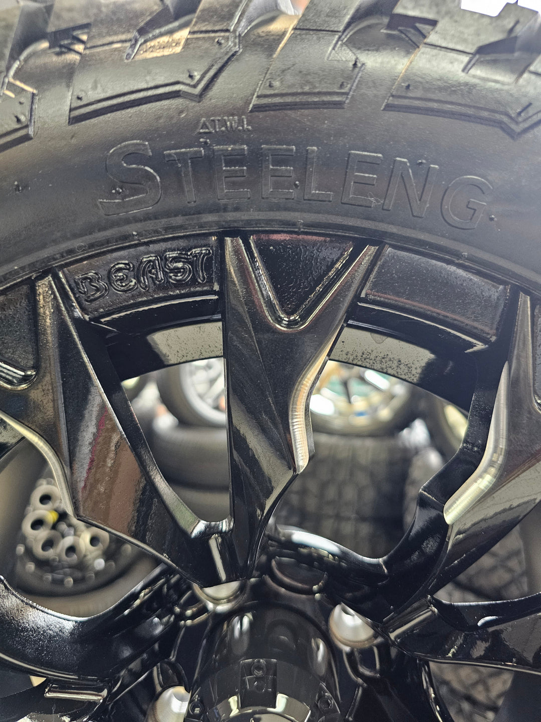 14″ Goblin Black Milled Wheel – Aluminum Alloy / STEELENG BEAST 22″x10.5″-14″ GATOR All Terrain DOT Approved