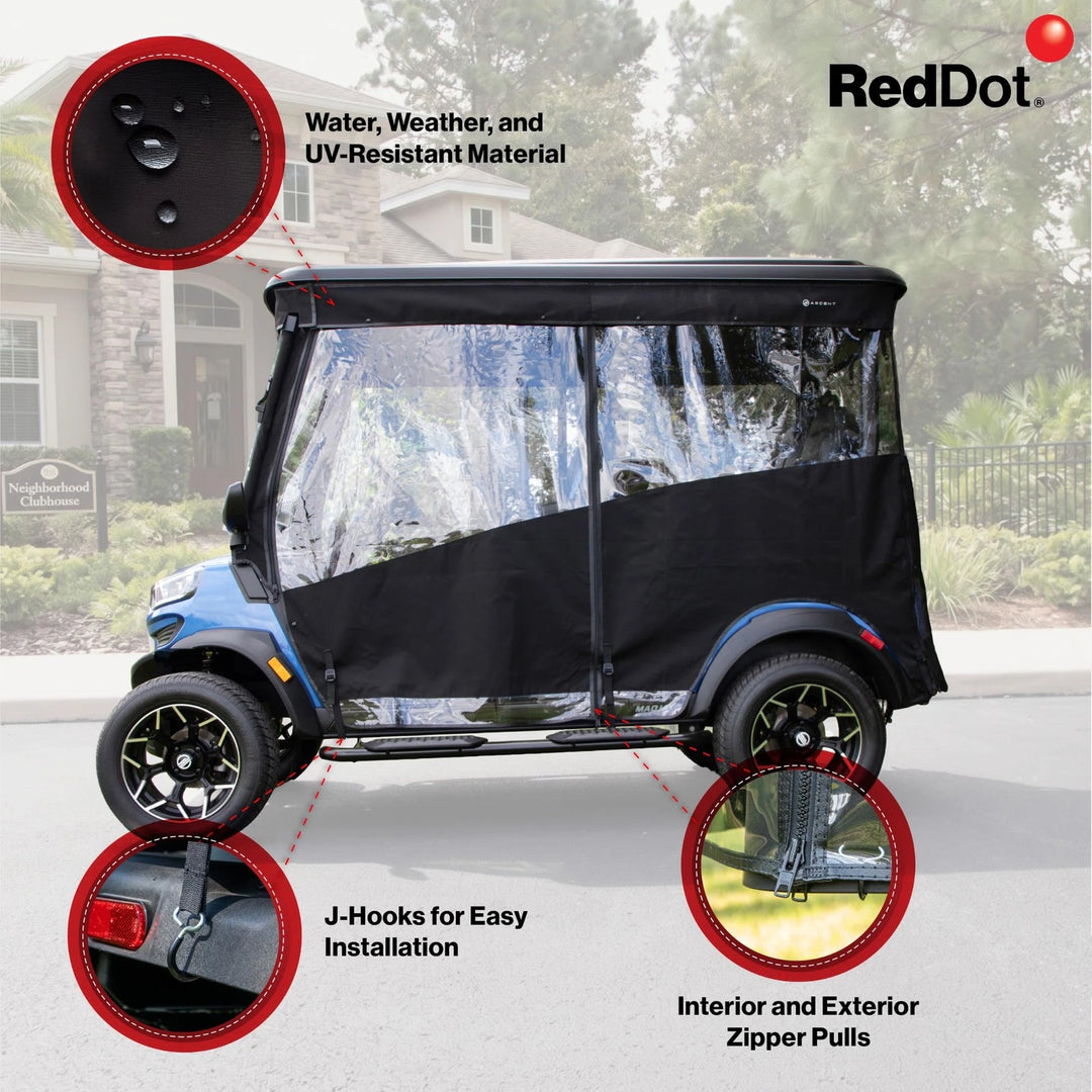 RedDot Black Single Track Enclosure for MadJax® Ascent with 4-Forward Facing Seats