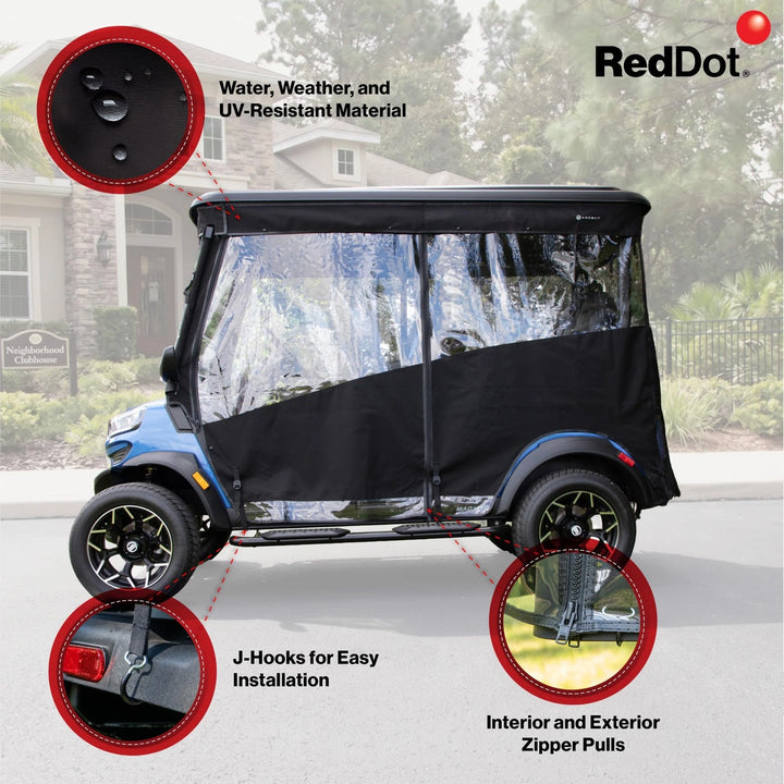 RedDot Black Single Track Enclosure for MadJax® Ascent with 4-Forward Facing Seats