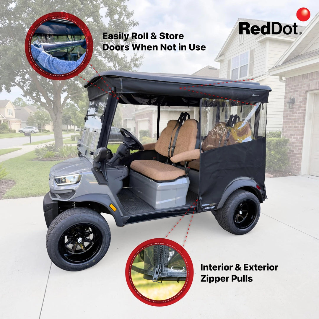 RedDot Black Single Track Enclosure for MadJax® Ascent with 4-Forward Facing Seats