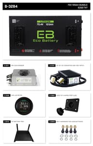 Eco Battery LIFEPO4 Lithium 70 Volt 105ah Bundle