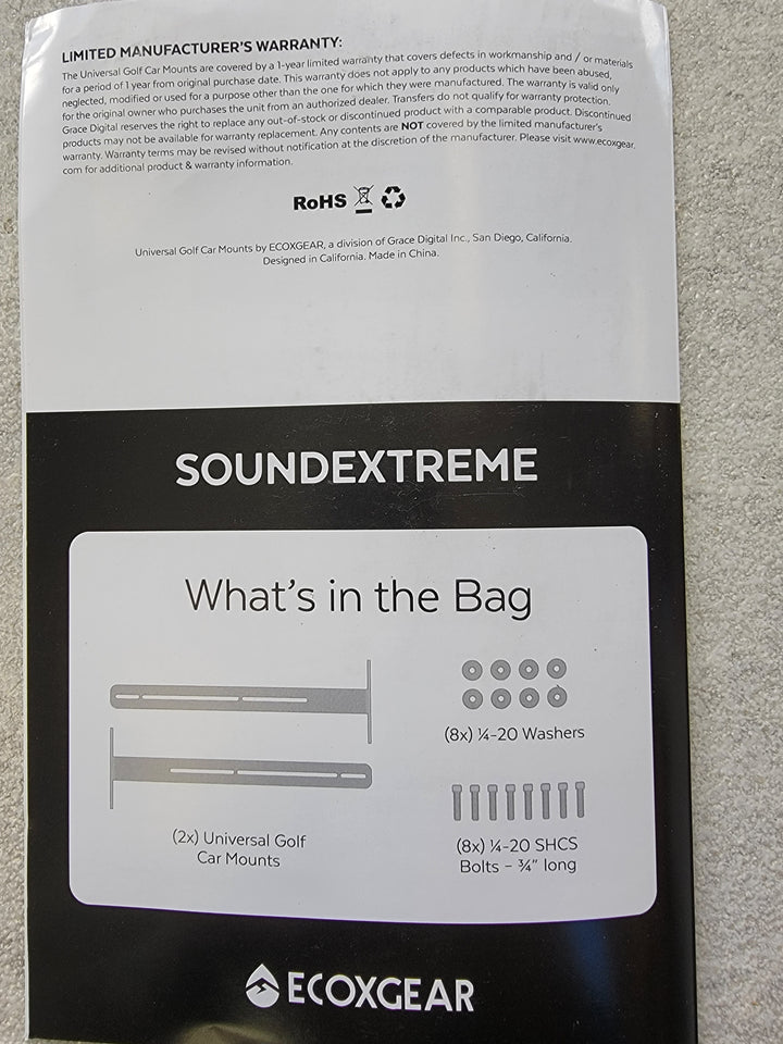 Soundbar Mounting Bracket V4 T Bracket for Ecoxgear or Bazooka Sound Bars