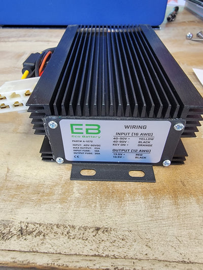 Eco Battery 48-72 Volt to 13.5 Volt 25 Amp Converter Input is Voltage 40V-90V