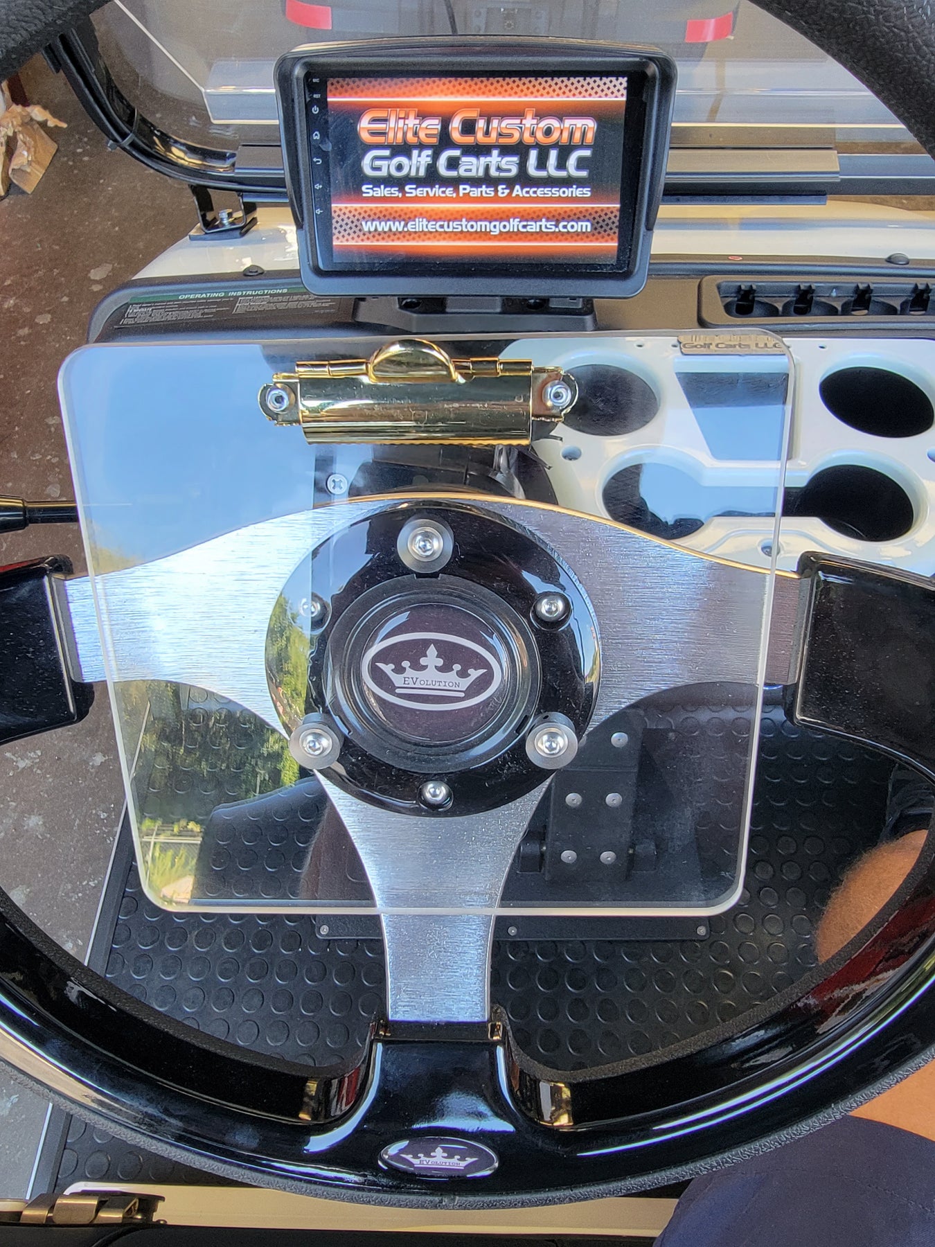 Evolution Steering Wheel Score Card Holder Elite Custom Golf Carts LLC