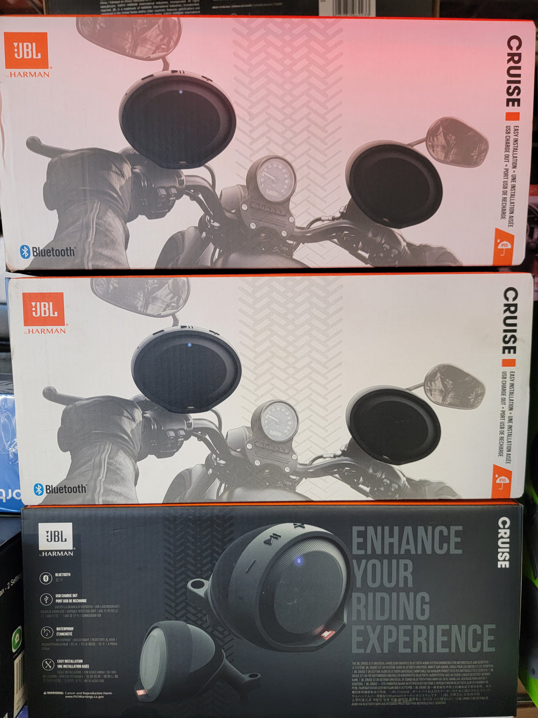 JBL Cruise PWSSPKCRUISEAM Handlebar Mounted Bluetooth Audio System (Black)