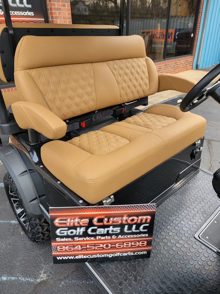 Evolution EV Golf Cart Legacy Series Premium Double Diamond Stich Seats w/Armrest fits Evolutions Classic Pro , Plus and Forester Plus