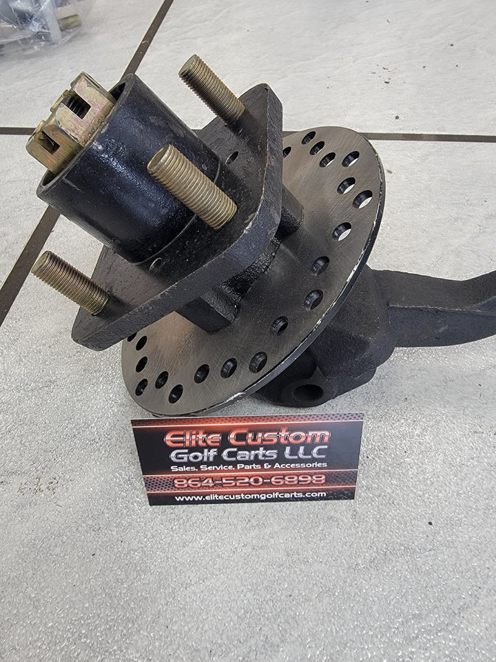 Evolution Golf Cart Front Hub &amp; Spindle Assembly for Hydraulic Brake Fits Forester &amp; Carrier Models