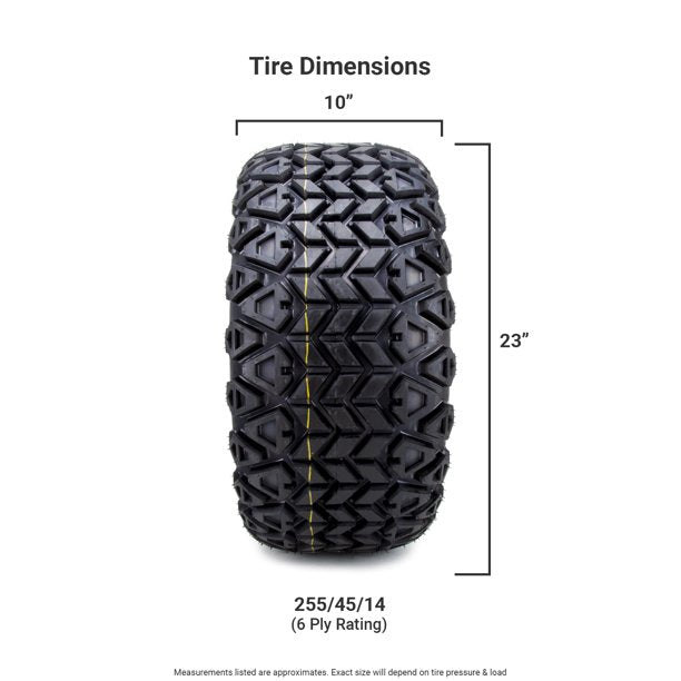 23x10-14 DOT ALL-TERRAIN GOLF CART TIRES (Set of 4)