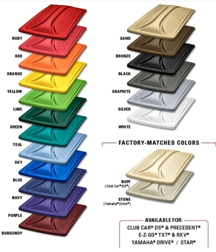 Golf Cart Extended 80" Inch Roof / Top Double Take in All Colors