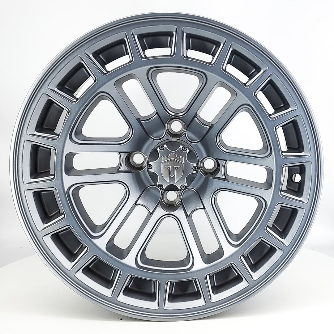 EMPIRE QUEST QGRY MATTE GREY 14" X 23" GOLF CART 14"  WHEELS 14x23" PROWLER ALL TERRAIN TIRES (SET OF 4) optional Lugs