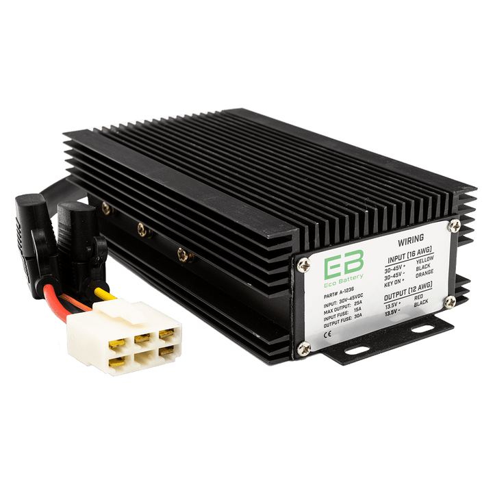 Eco Battery 36 Volt 13.5 Volt 25 Amp DC-DC 12V Converter 35V-45V Input Voltage